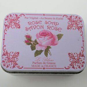 Le Blanc ROSE Soap Grasse France in Tin Shea Butter SEALED Disney Parks